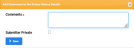 Add Comments to Status History popup